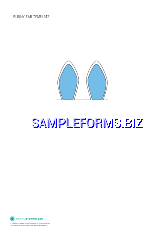 Bunny Ear Template 3 pdf free